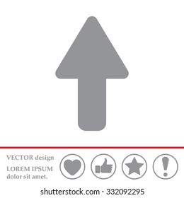Direction arrow up icon isolated