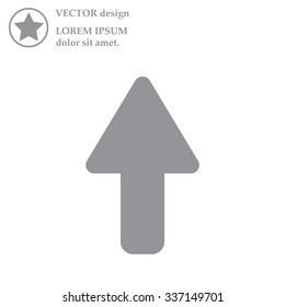 Direction arrow up icon isolated