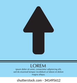 Direction arrow up icon isolated
