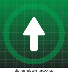 Direction arrow up icon isolated