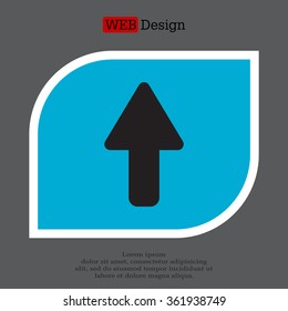Direction arrow up icon isolated