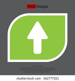 Direction arrow up icon isolated