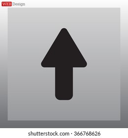 Direction arrow up icon isolated