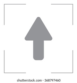Direction arrow up icon isolated
