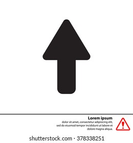 Direction arrow up icon isolated