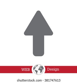 Direction arrow up icon isolated