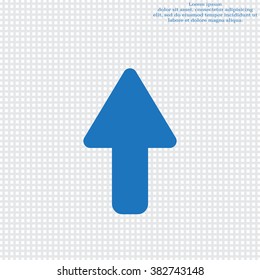 Direction arrow up icon isolated