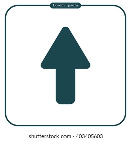 Direction arrow up icon isolated