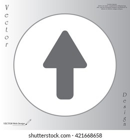 Direction arrow up icon isolated