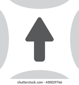 Direction arrow up icon isolated