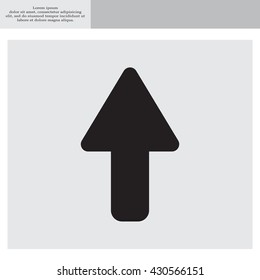Direction arrow up icon isolated