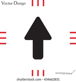 Direction arrow up icon isolated