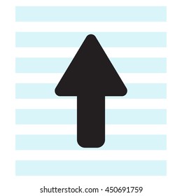 Direction arrow up icon isolated