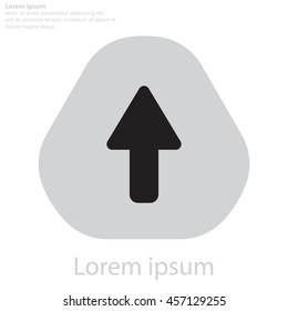 Direction arrow up icon isolated