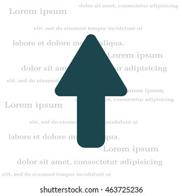 Direction arrow up icon isolated