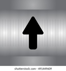 Direction arrow up icon isolated