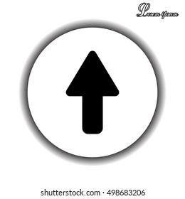 Direction arrow up icon isolated