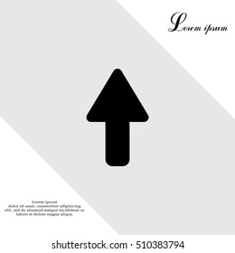 Direction arrow up icon isolated