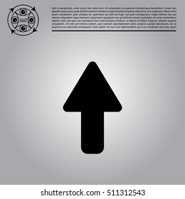 Direction arrow up icon isolated