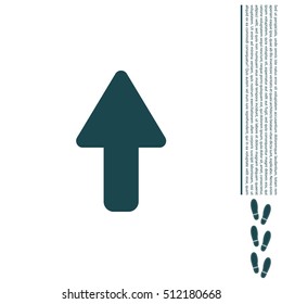 Direction arrow up icon isolated