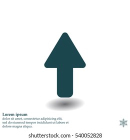 Direction arrow up icon isolated