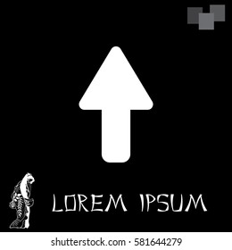 Direction arrow up icon isolated