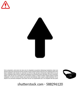 Direction arrow up icon isolated