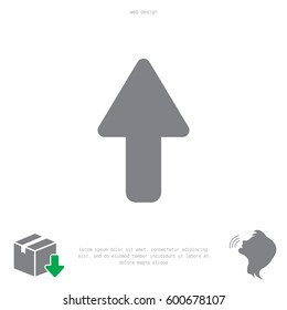 Direction arrow up icon isolated