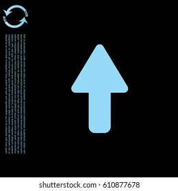 Direction arrow up icon isolated