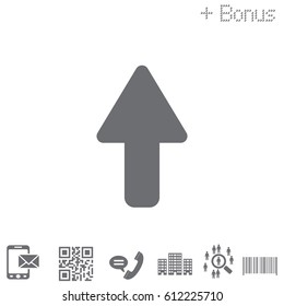 Direction arrow up icon isolated
