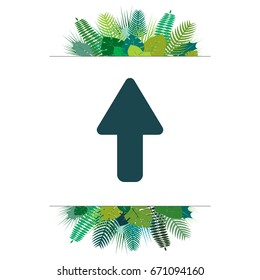 Direction arrow up icon isolated