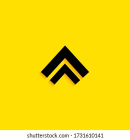 Direction arrow up icon isolated. Upward growth arrow symbol