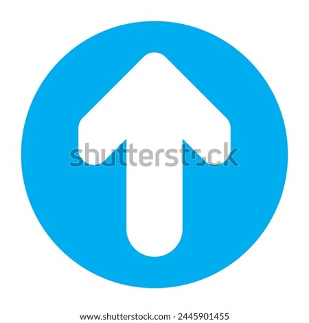 Direction arrow up icon isolated. Upward growth arrow symbol flat style design.