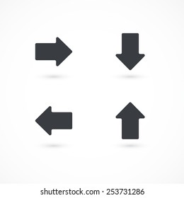 Direction arrow icon. Left, right, down, up