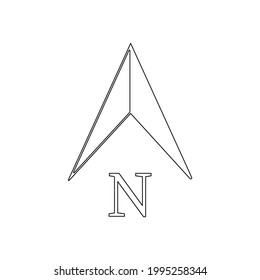 direction arrow icon on white background, vector illustration