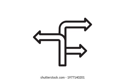 Direction arrow icon road direction sign vector image