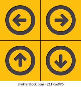 Direction arrow icon set