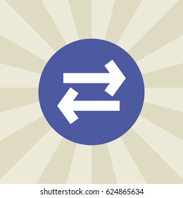 direction arrow icon. sign design. background