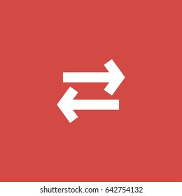 direction arrow icon. sign design. red background