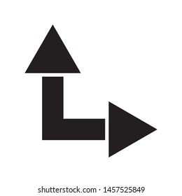 
direction, arrow icon vector design template