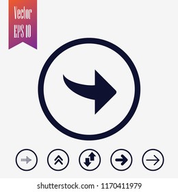 direction arrow icon, vector illustration