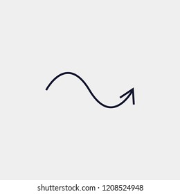 direction arrow icon, vector illustration. arrow