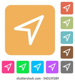 Direction arrow icons on rounded square vivid color backgrounds.