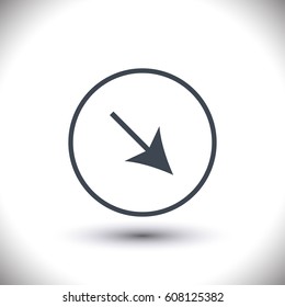 Direction arrow line vector icon