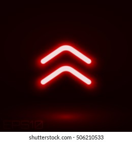 Ilustración del vector luminoso de la aguja de flecha de dirección