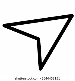Diseño de icono de contorno de flecha de dirección 