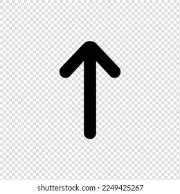 Up direction arrow outline icon in transparent background, basic app and web UI bold line icon, EPS10