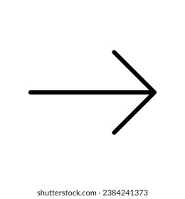 icono del vector de contorno de flecha de dirección. icono vectorial de la flecha de dirección para diseño web, aplicación móvil y ui