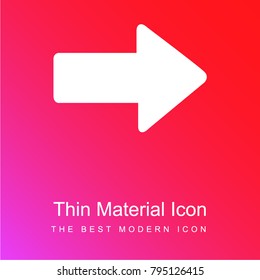 Direction Arrow Pointing Right red and pink gradient material white icon minimal design