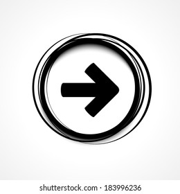 Direction arrow right- Vector icon isolated